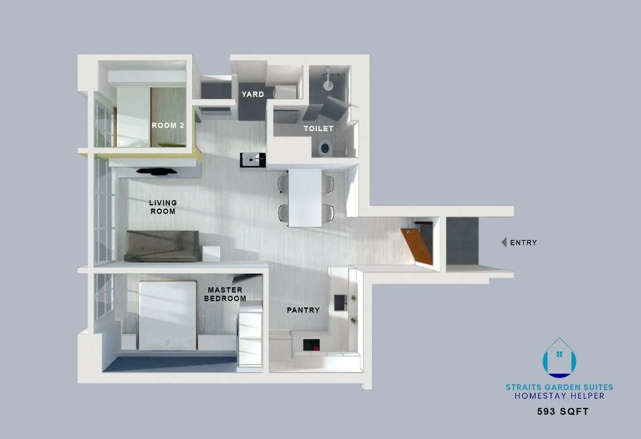Apartment Straits Garden Suites, Georgetown Malaysia